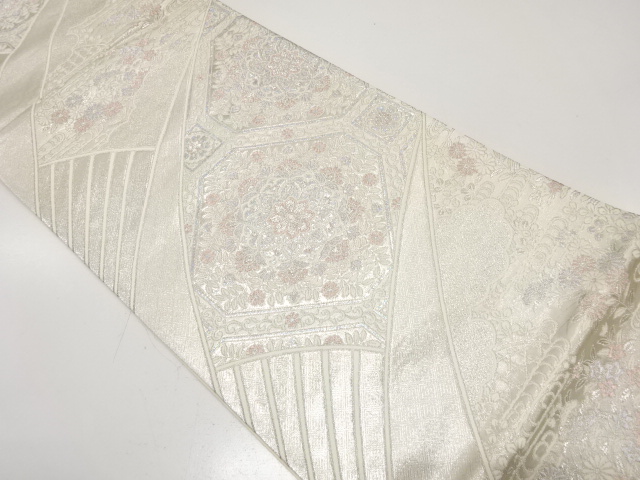 JAPANESE FUKURO OBI / WOVEN AUTUMN FLOWERS